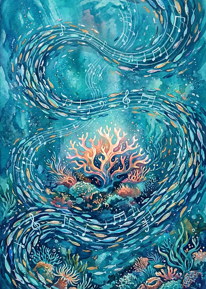 Underwater Symphony of Fish and Coral
