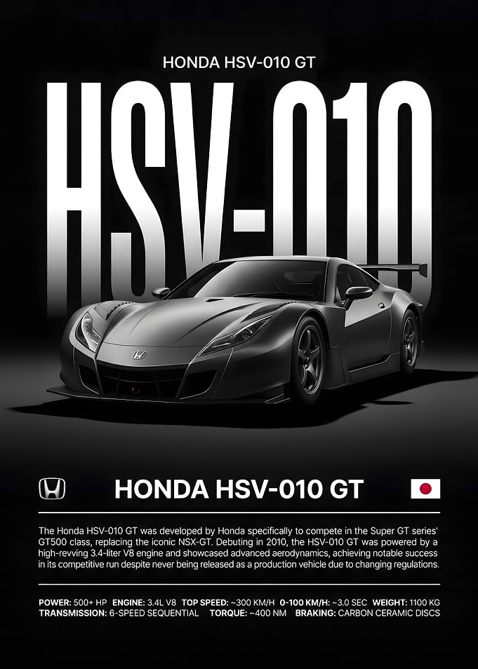 Honda HSV-010 GT Poster