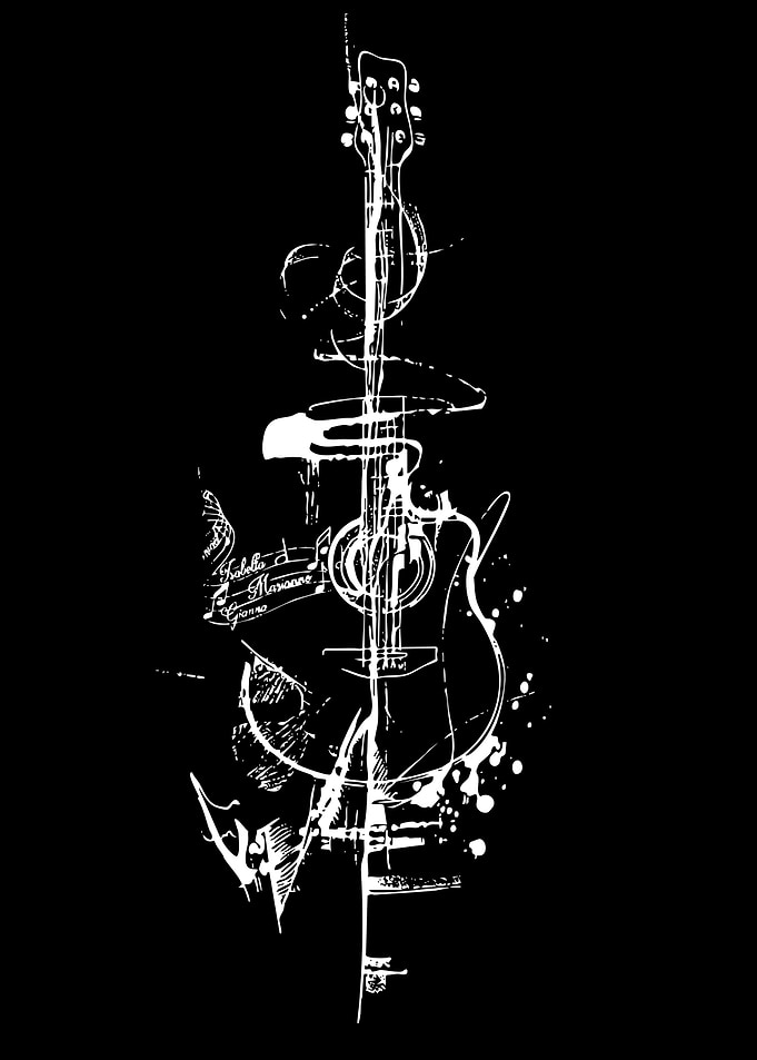 Abstract Guitar Art