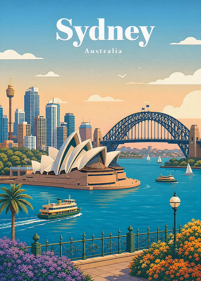 Sydney Opera House and Harbour Bridge