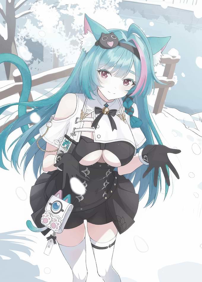 Anime Girl in Winter Wonderland