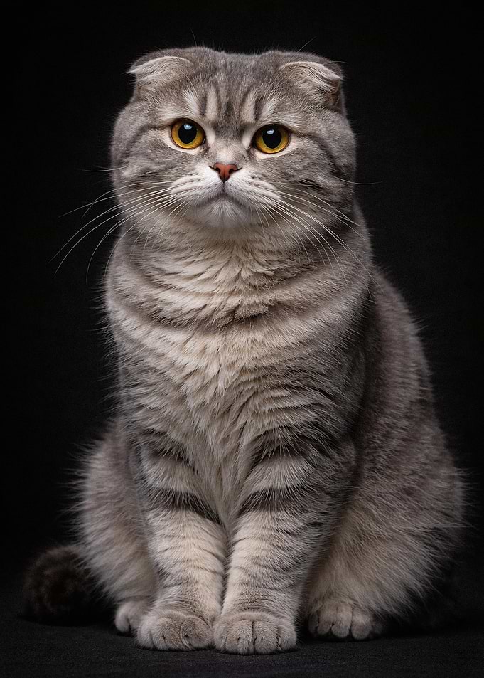 Scottish Fold Cat Portrait