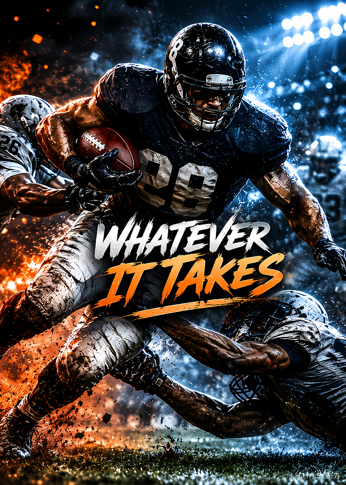 American Football Player in Action