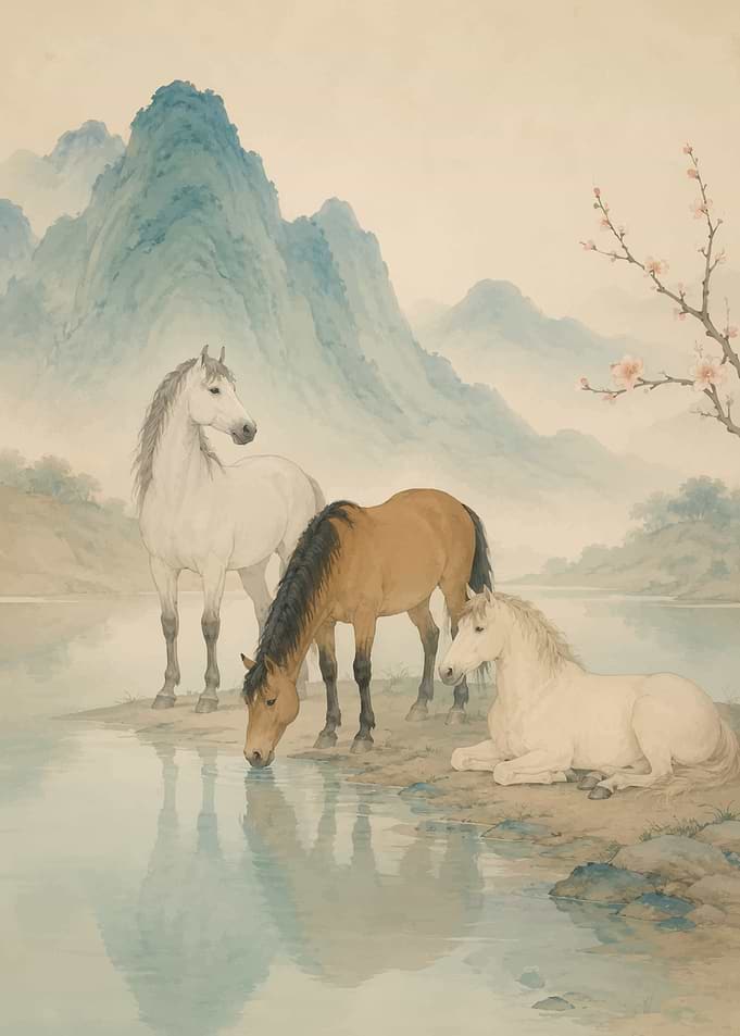 Horses by the Water