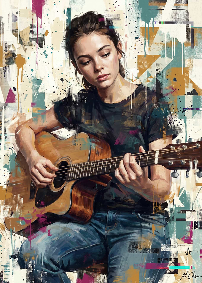 Woman Playing Guitar