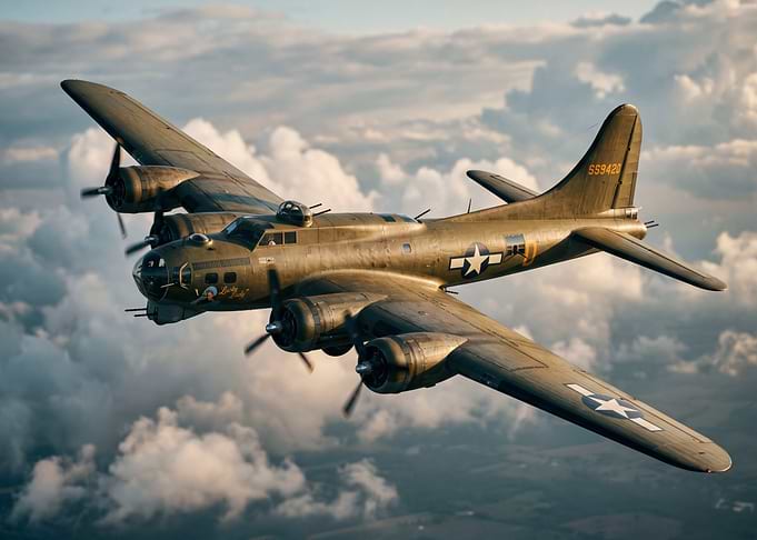 Boeing B-17 Flying Fortress in Flight