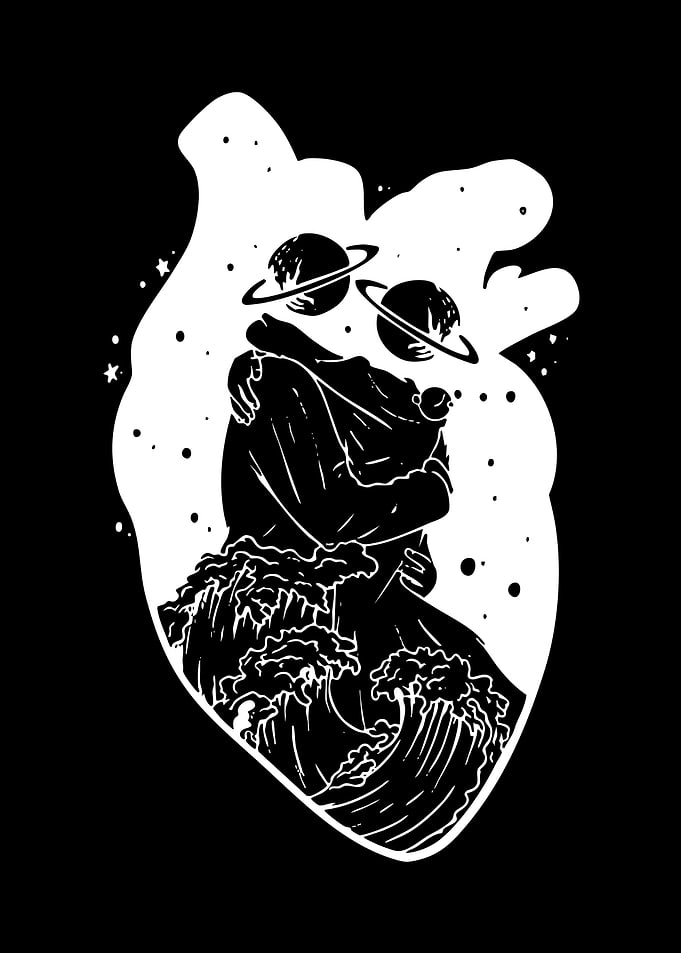 Cosmic Embrace in a Heart