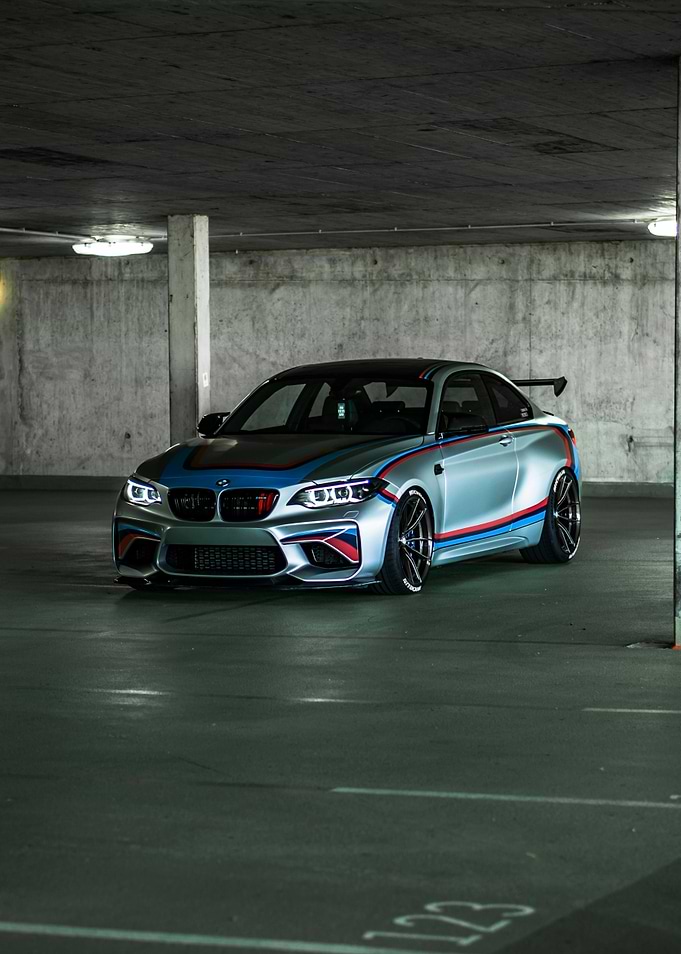 Custom BMW M2 in Parking Garage
