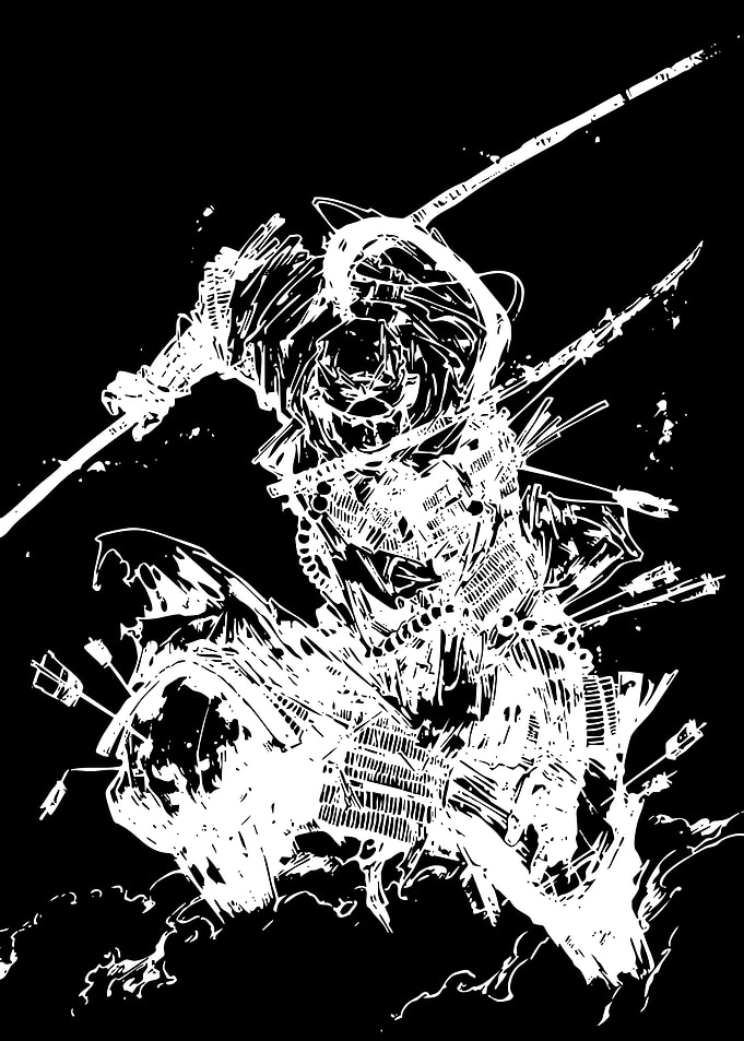 Samurai Warrior in Action