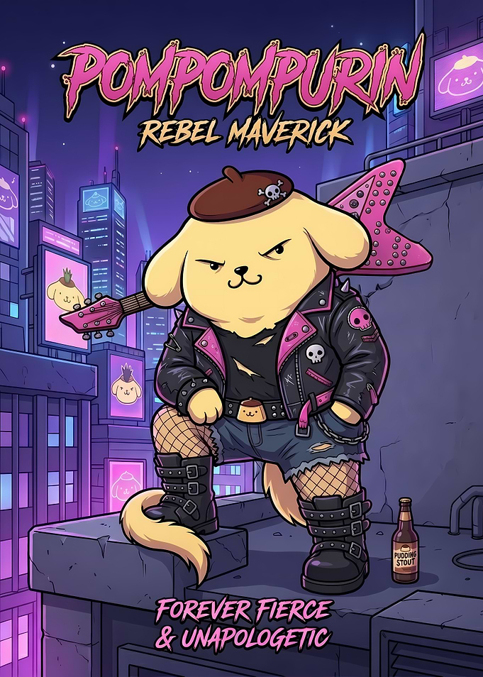 Pompompurin Rebel Maverick Rocker