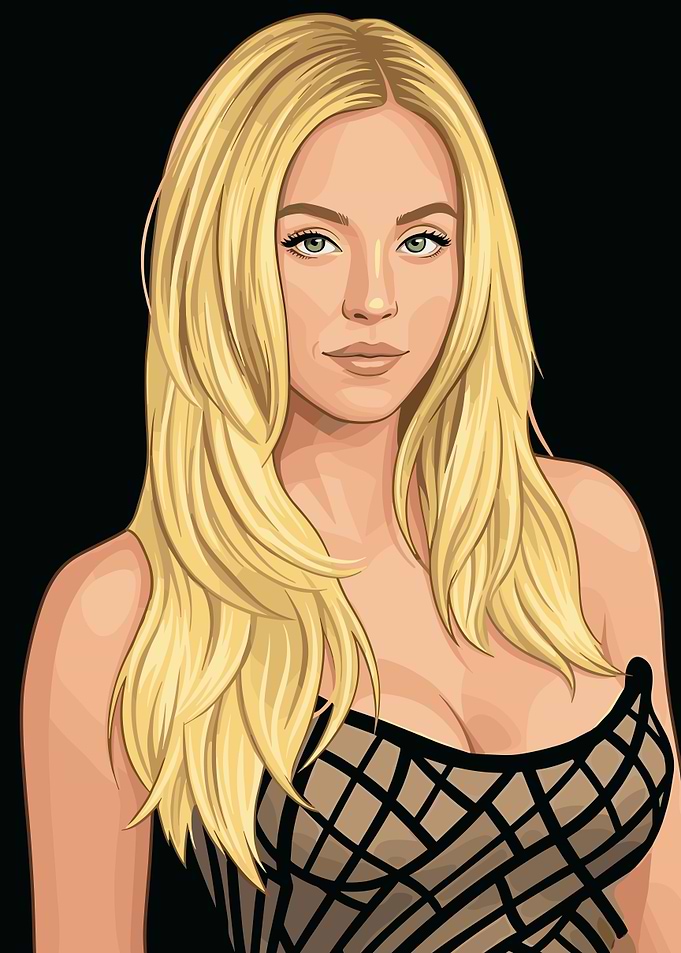 Illustration of a Sydney Sweeney