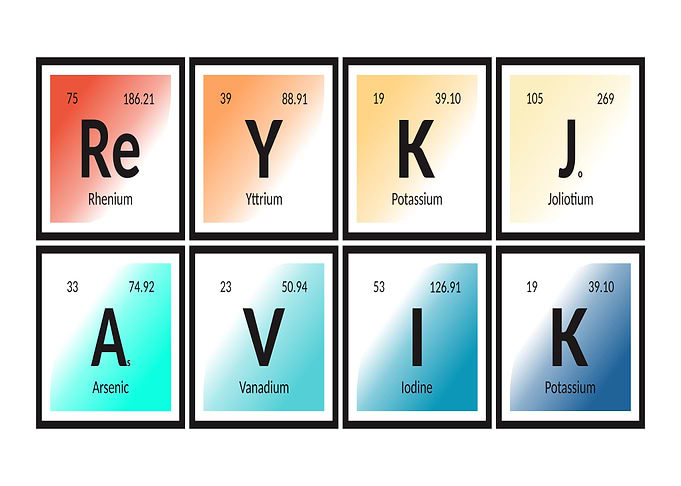 Periodic Table Elements - Reykjavik