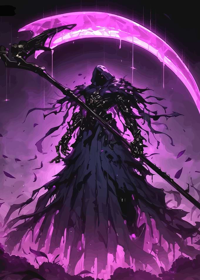 Grim Reaper with Pink Scythe