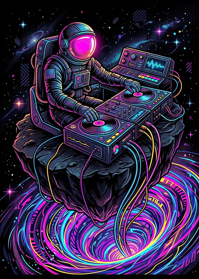 Astronaut DJ in Space