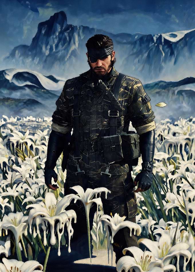 Snake in a Field of Lilies
