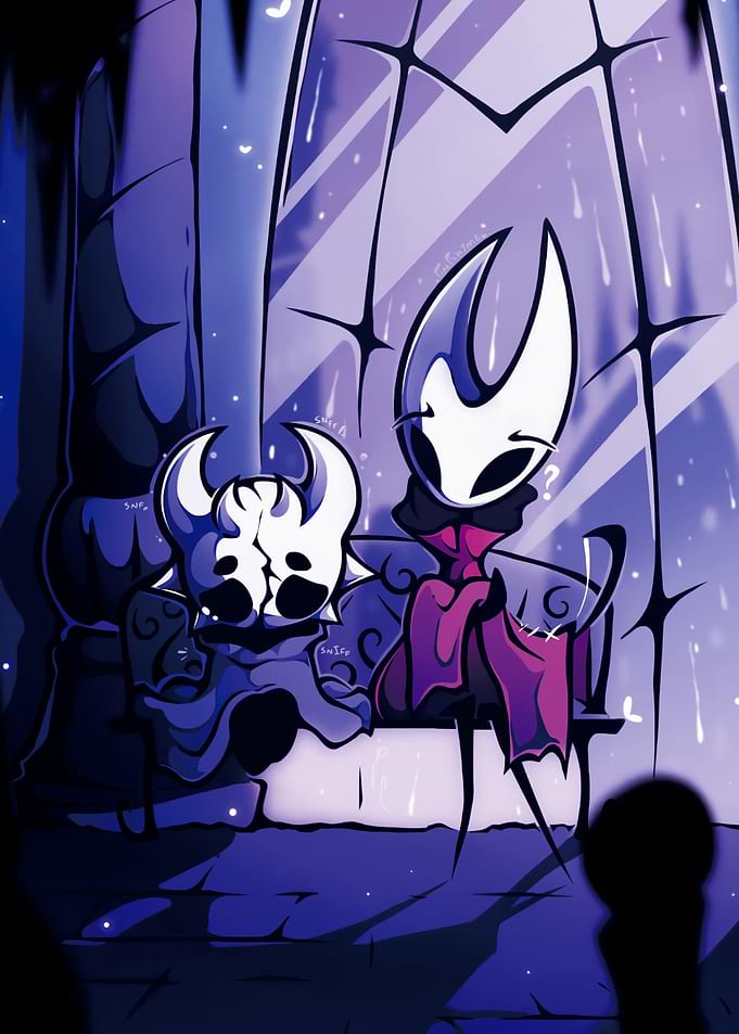 Hollow Knight Characters Sitting Together