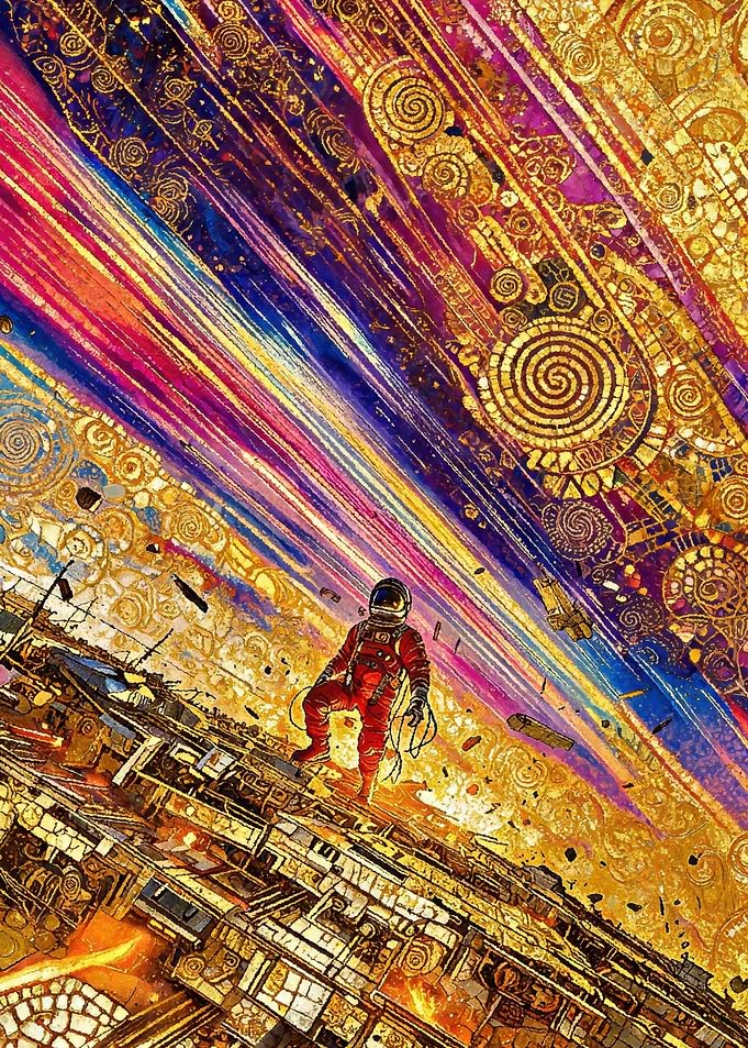Astronaut in a Cosmic Landscape