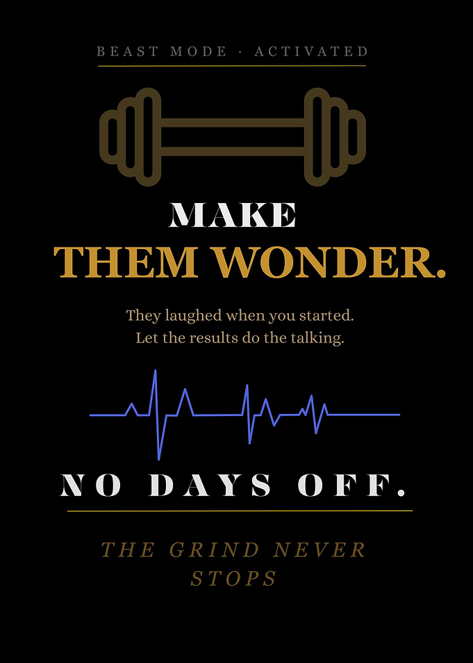 Beast Mode Activated Motivational Poster