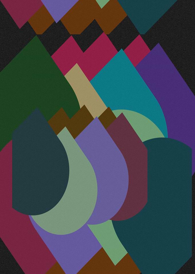 Abstract Geometric Mountain Landscape