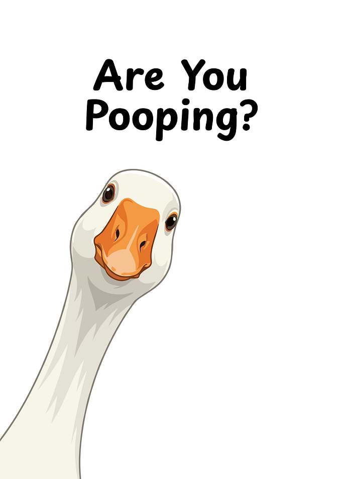 Funny Goose'Are You Pooping?'
