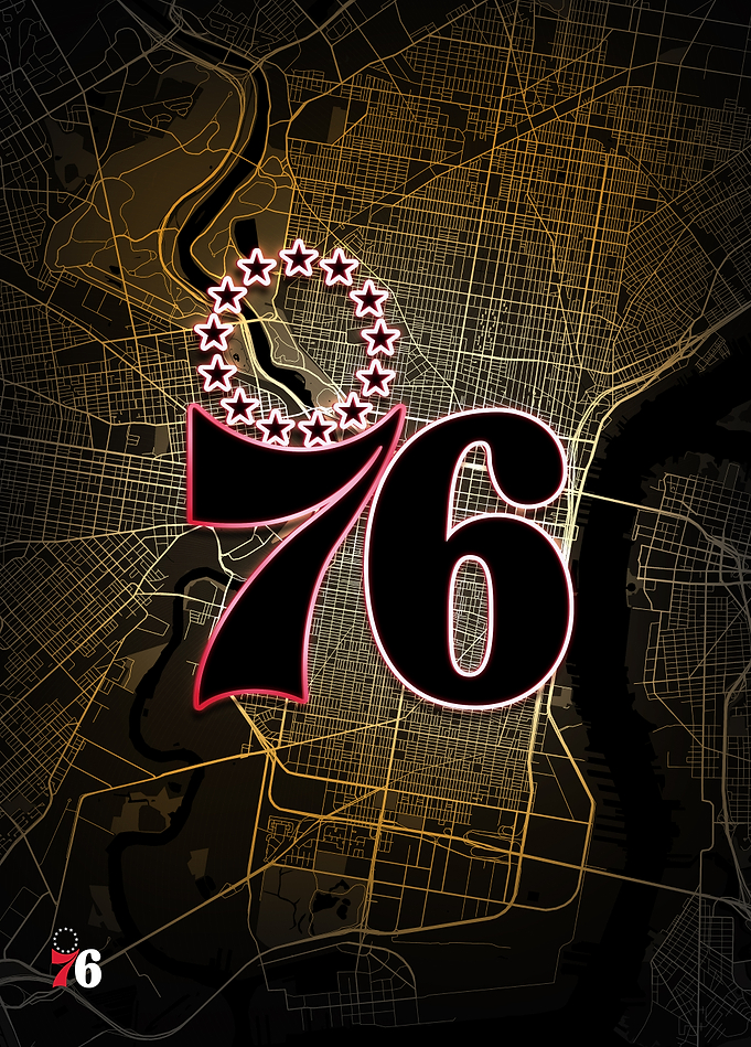Philadelphia Map: 76ers Pride