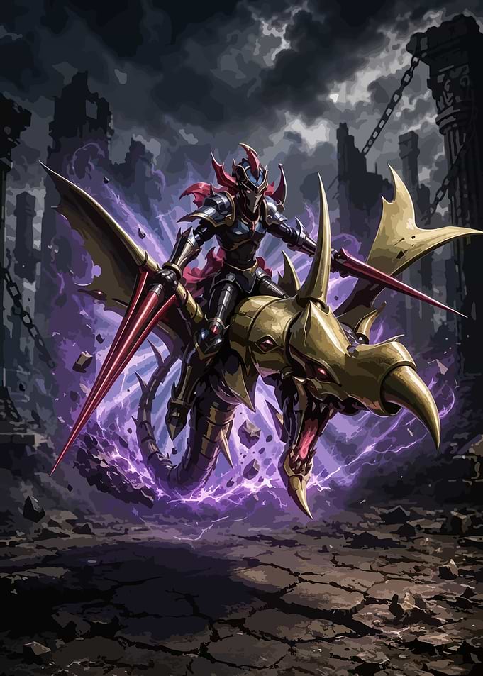 Knight Riding a Dragon