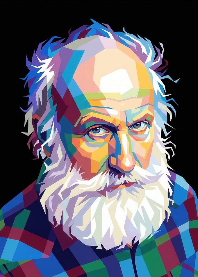 Colorful Portrait of an Old Man