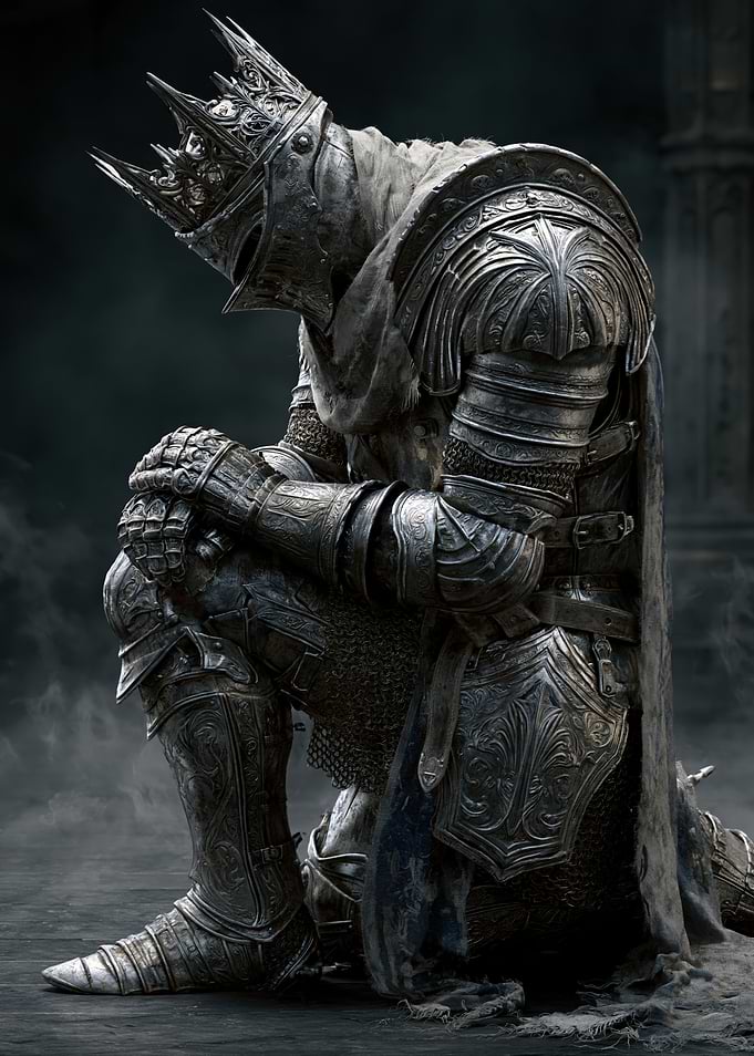Knight in Armor Kneeling