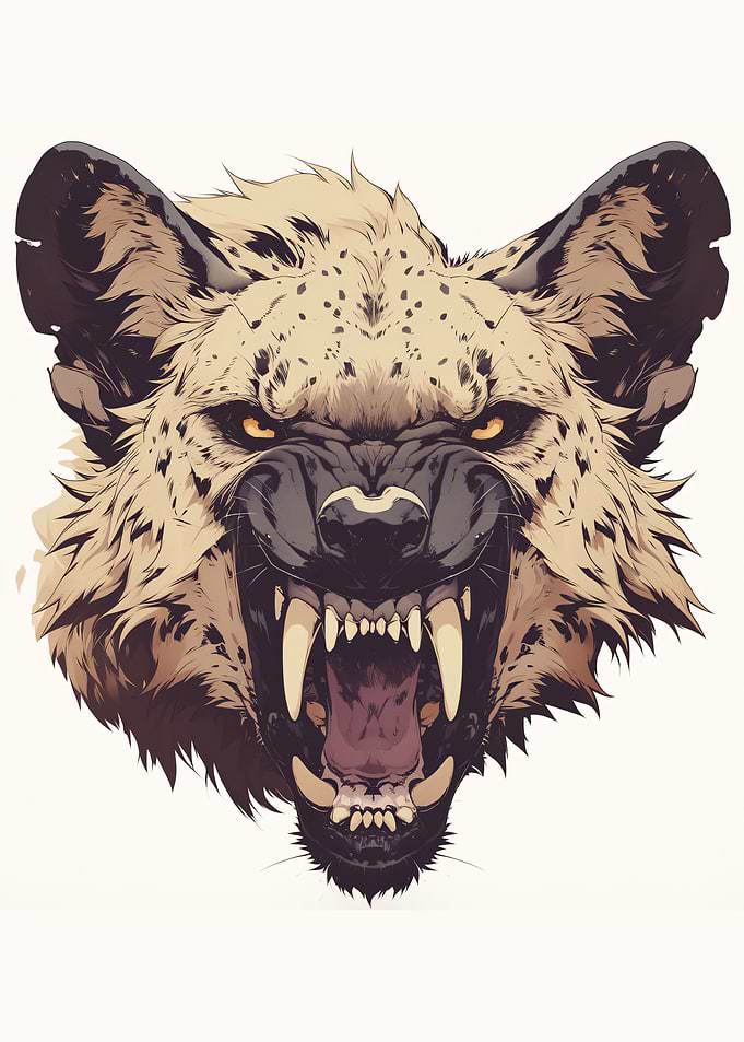 Fierce Hyena Roaring