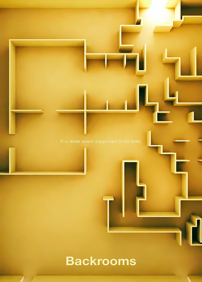 Backrooms Maze with Text