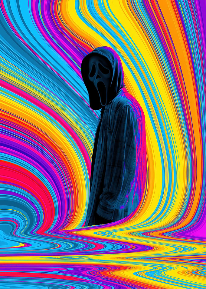 Ghostface in Psychedelic Swirls