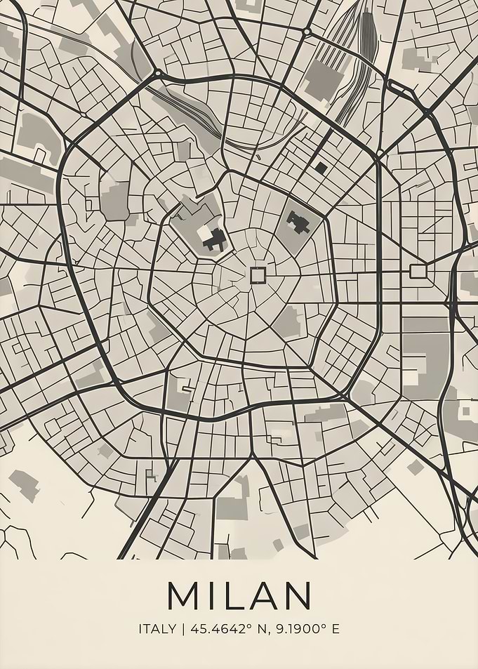 Milan City Map