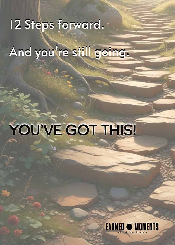 Inspirational path with motivational text