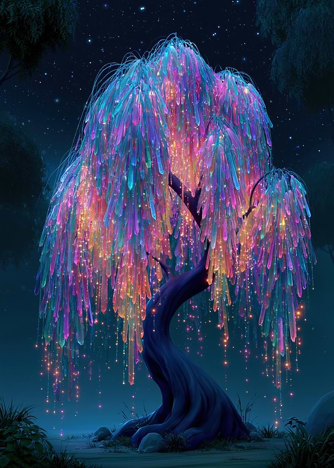 Enchanted Crystal Willow Tree