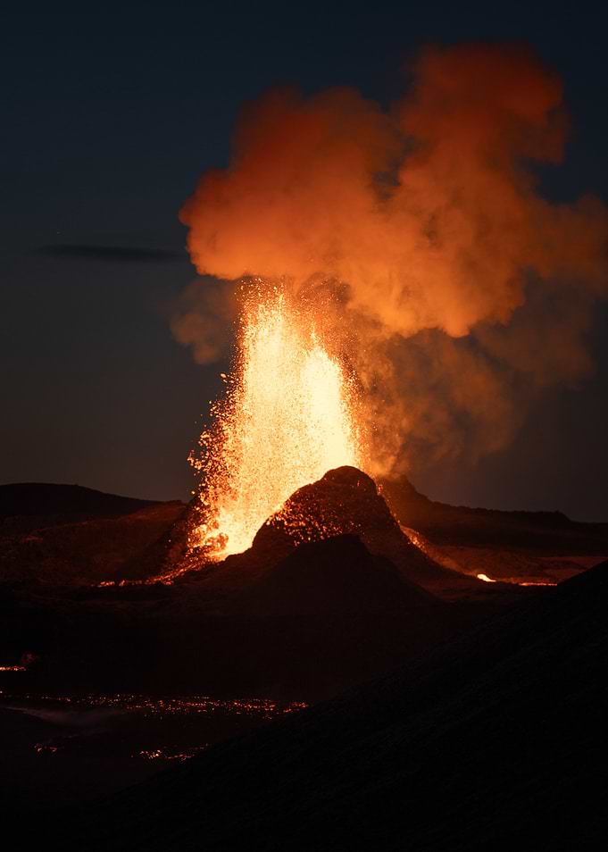 Fagradalsfjall Night Eruption
