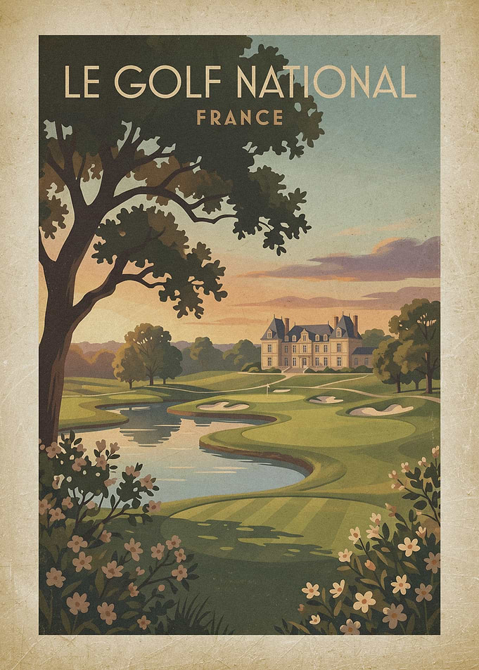 Le Golf National Vintage Poster