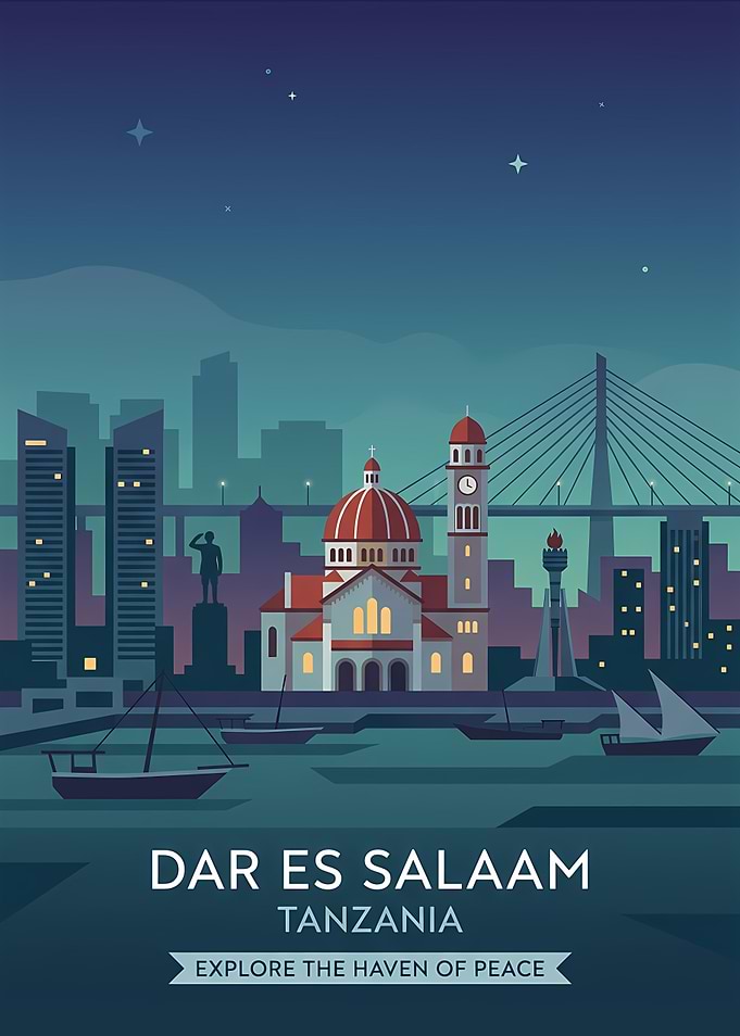 Dar Es Salaam Cityscape at Dusk