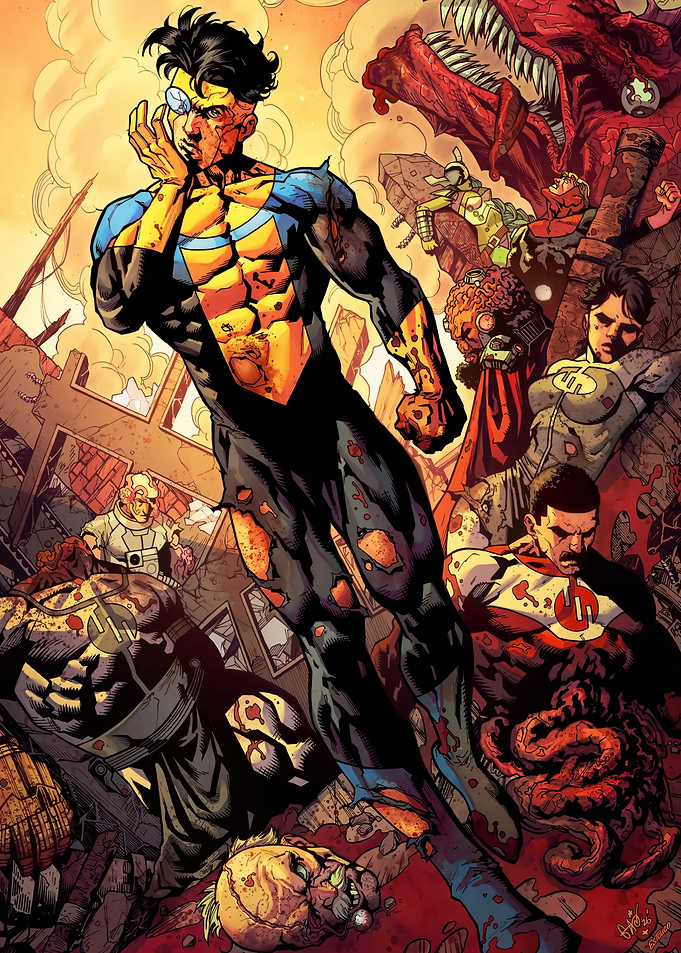 Invincible and allies in battle