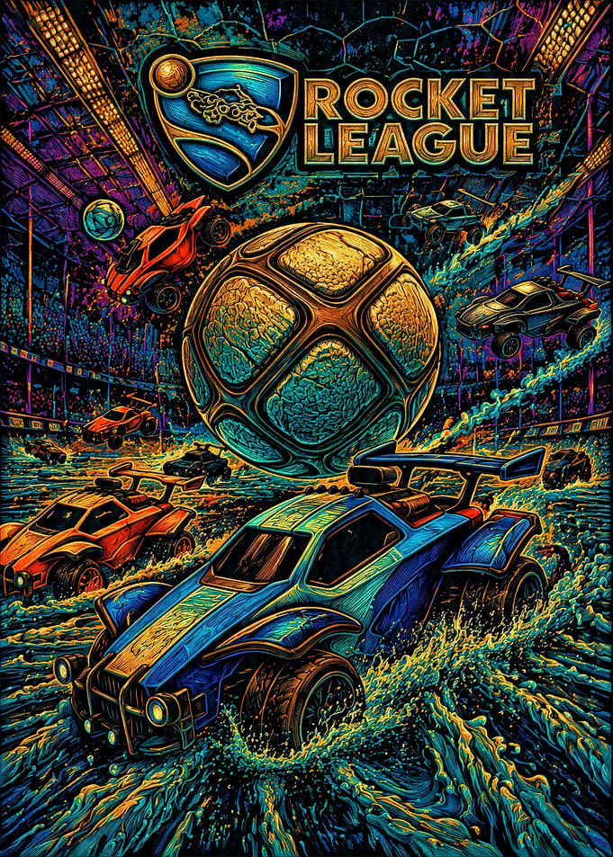 Rocket League Cars and Ball