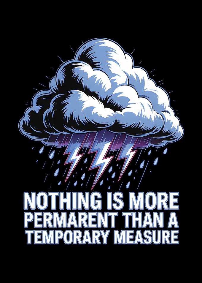 Stormy Cloud with Lightning and Text