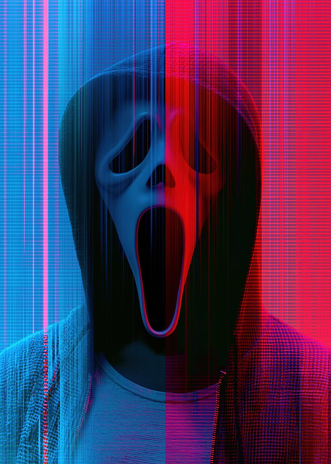 Scream Mask Glitch Effect