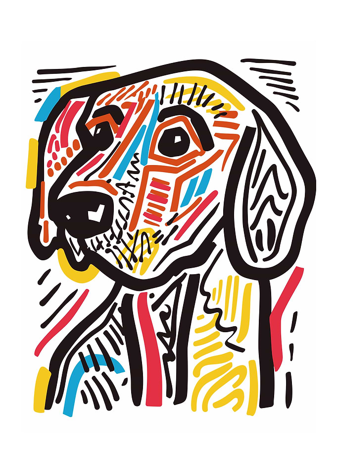 Abstract Dog Portrait