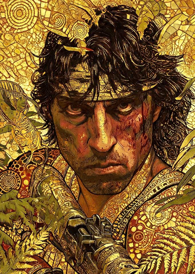 Rambo in Jungle with Rifle