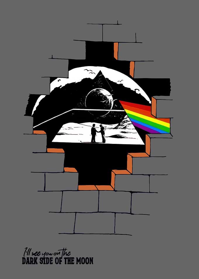 Dark Side of the Moon Brick Wall