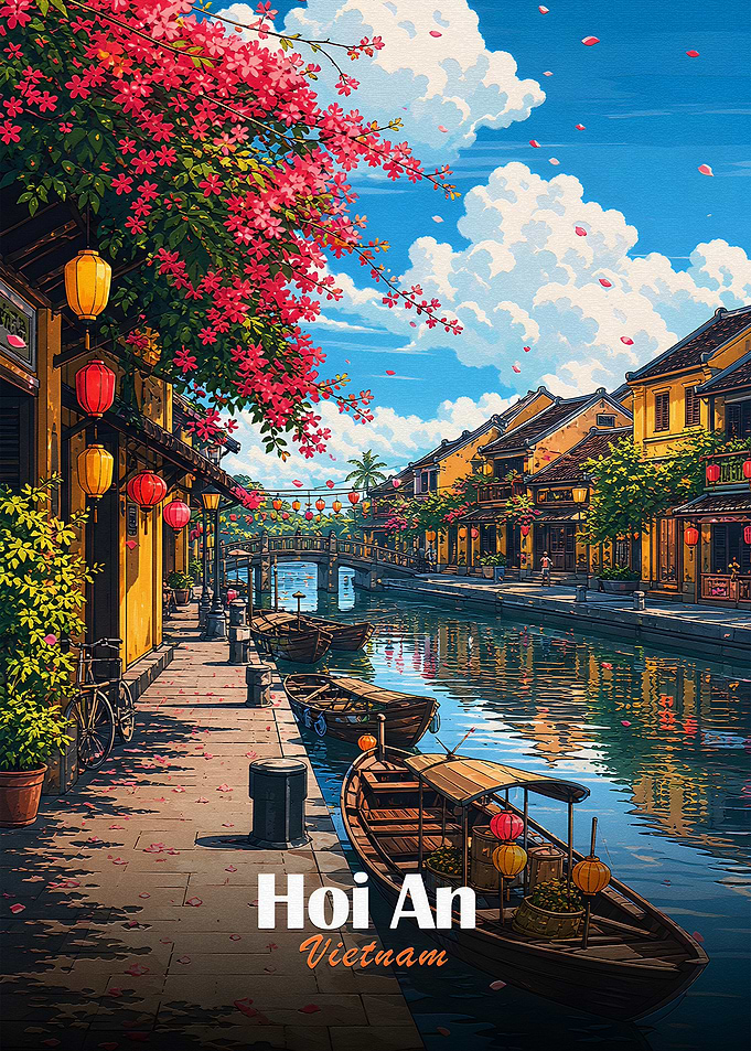 Hoi An Vietnam Canal Scene