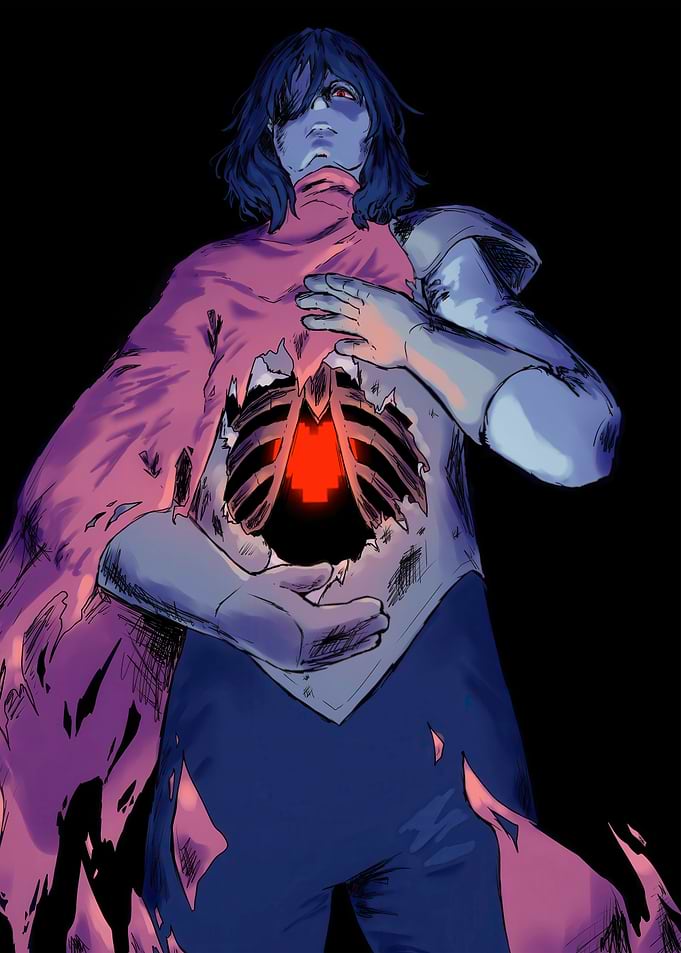 Kris with glowing red heart