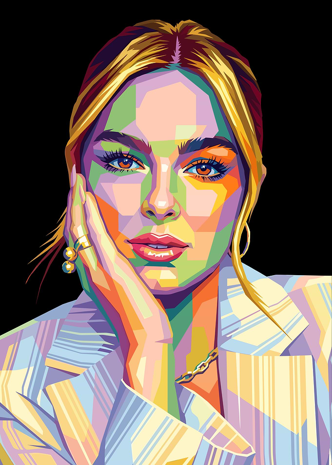 Addison Rae Pop Art Portrait