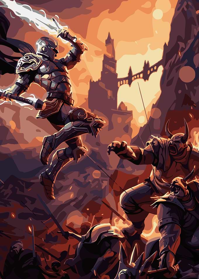 Epic Fantasy Battle Scene