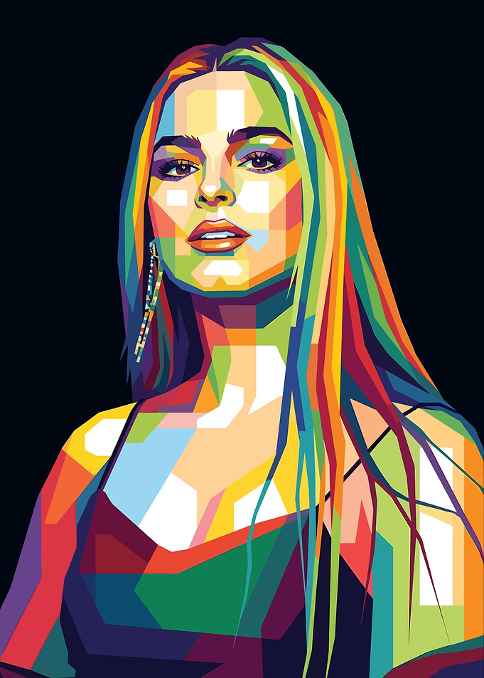 Addison Rae Pop Art Portrait
