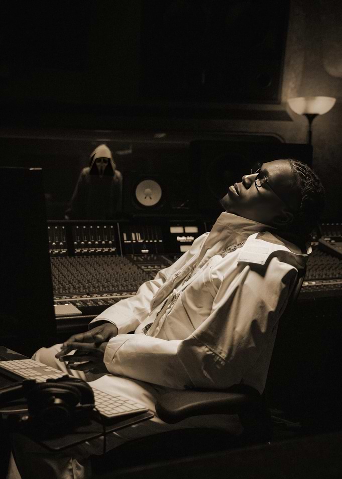 Man in recording studio